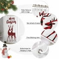 thumbnail image 6 of Merry Christmas Shower Curtain, Plaid Xmas Elk Seasonal Winter Holiday Waterproof Fabric Shower Curtains with 12 Hooks, Bathroom Curtain Set for Bathroom Accessories Decor, 72 x 78 Inches, 6 of 9