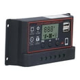 thumbnail image 3 of Contrôleur de Charge Solaire, Régulateur Intelligent 3 Étages PWM 10A avec Fonction de Protection de Circuit pour le Système d'Alimentation Rouge, 3 of 8