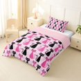 thumbnail image 2 of Manfei Cute Cat Twin Comforter Sets, Cartoon Kitten Lover Bedding Set, Hot Pink, Pink Reversible, 2pcs, 1 Comforter and 1 Pillowcase, 2 of 7