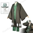 thumbnail image 4 of Disfraz de Anime Bleach Urahara Kisuke Gotei 13, uniforme tipo kimono, capa, pantalones, sombrero, para fiesta de carnaval y Halloween, 4 of 5