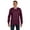 MAROON, variant on Hanes Men's 6.1 oz. Tagless Long-Sleeve Pocket T-Shirt - 5596