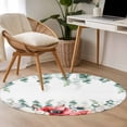 thumbnail image 4 of Round Rugs 3.3Ft, Poppy Flowers Eucalyptus Round Area Rug Washable Indoor Throw Carpet, Farmhouse Weeping Botanical Soft Non Slip Circle Rug for Laundry Room Patio Home Decor Aesthetic, 4 of 8