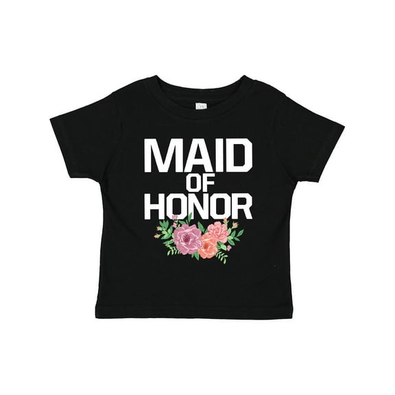 Inktastic Maid of Honor with Flower Illustration Girls Toddler T-Shirt