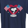 thumbnail image 3 of Peanuts - Snoopy Since 1776 Flag Heart - Women's Short Sleeve Graphic T-Shirt, 3 of 6