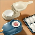 thumbnail image 3 of Dumpling Maker, 2 in 1 Dough Press Set, Multifunctional Manual Dough Press Machine Maker Molds, Baking Pastry Kitchen Gadget for Empanada, Pierogi, Pastelitos, Calzone, Turnovers (Color : Blue), 3 of 5