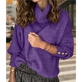 thumbnail image 5 of Women's Oversized Chunky Pullover Sweaters Cowl Neck Long Sleeve Winter Slouchy Loose Knit Sweaters M, 5 of 8