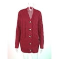 thumbnail image 2 of U.Vomade Women's Long Sleeve Cardigan Oversized Chunky Knit Sweater, 2 of 4