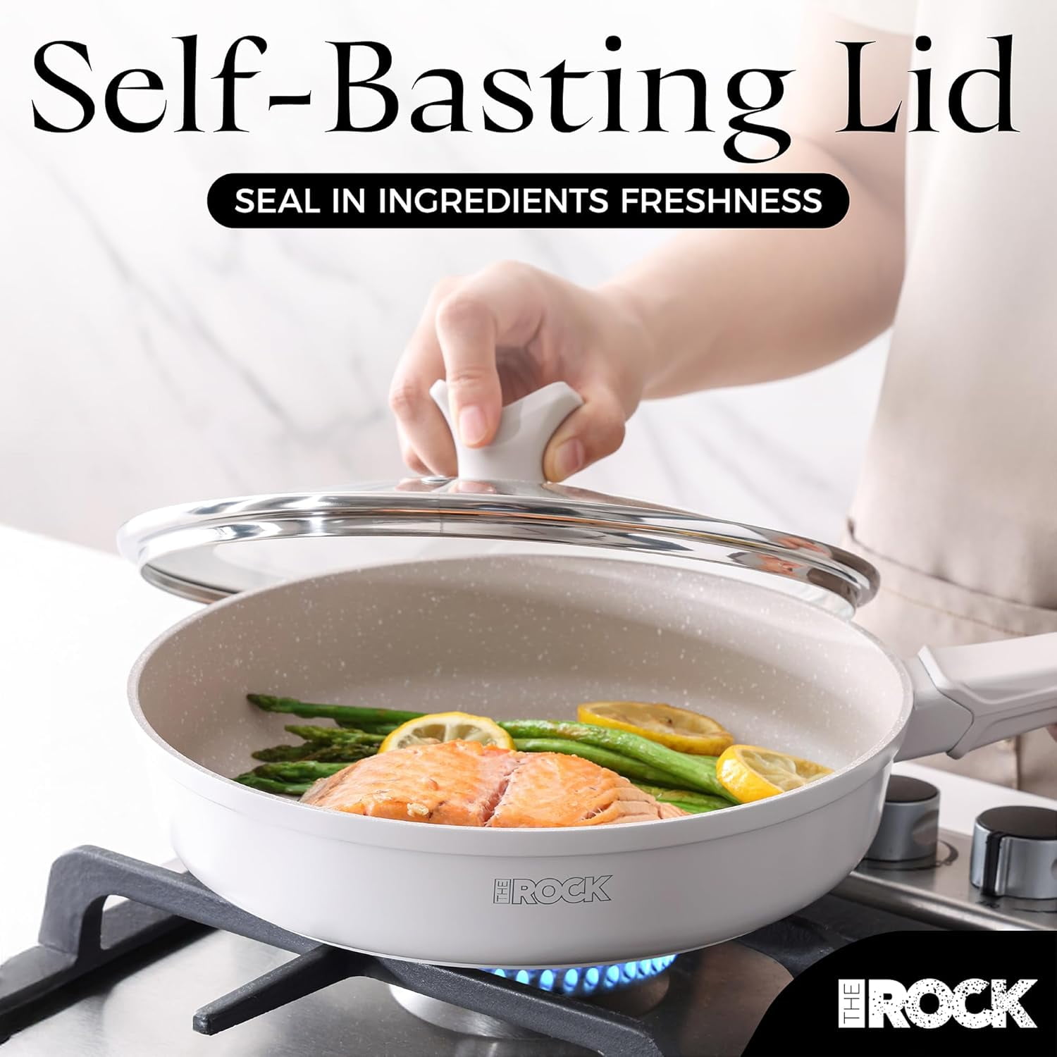 SOHO 11-Inch Non Stick Frying Pan with Lid -  Ceramic Coating for Healthy Cooking
