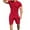 Red, variant on Edvintorg Men's Sets Summer 2025 New Solid Beach Shorts T-Shirt Sportswear Casual Clothing Outfit Oversized Clothing 2 Pieces Tracksuit