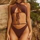 thumbnail image 2 of Conjunto de ropa de playa con almohadilla para el pecho de bikini cómodo de color sólido para mujer OAVQHLG3B Store  lin121212, 2 of 4