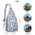 thumbnail image 4 of Exotic Floral Sling Backpack – Palm Leaf & Tropical Flowers Pattern, Durable Anti-Theft Pack for Students, 4 of 4