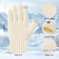 thumbnail image 4 of KOITHOT 2 Pairs Winter Gloves for Women Thick Lined Touch Screen Knit Warm Gloves for Cold Weather, 4 of 7