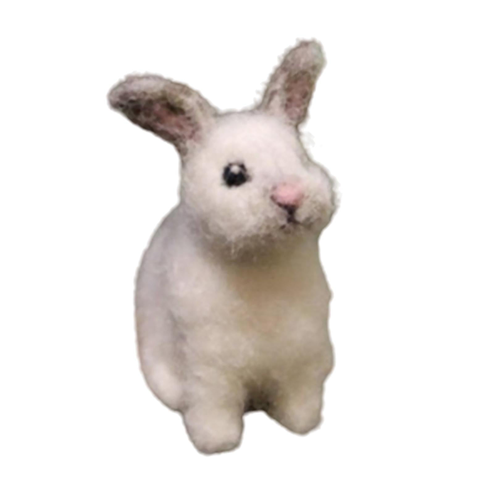 Felted bunny family-animal sculpture-new mom & baby-needle felted hare