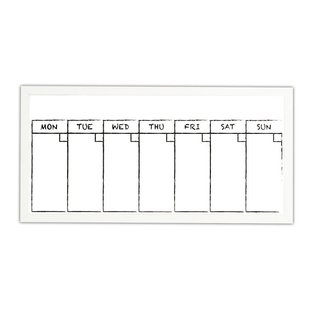 Mainstays Dry Erase Weekly Calendar Wall Decor White Walmart mainstays-dry-erase-weekly-calendar-wall-decor-white-walmart