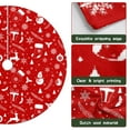 thumbnail image 6 of 36 Inch Christmas Tree Skirt – Velvet Plush Tree Mat, Soft Thickened Polyester with Red Ties, Single-Sided Printing, Available in 30in/36in/48in, Perfect for Holiday Xmas Tree Decoration, 6 of 7