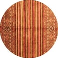 thumbnail image 1 of Ahgly Company Indoor Round Southwestern Orange Country Area Rugs, 5' Round, 1 of 1