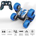 thumbnail image 4 of Remote Control Stunt Car for Boys with 2.4GHz High-Speed Double Sided Rotating Off-Road, Waterproof RC Boat - Blue, 4 of 4