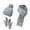 N01-GY2, variant on JIKNTTR Womens Winter Warm Knit Beanie Hat Touchscreen Gloves Long Neck Scarf Set 3 Pcs Lined Pompom Hats Scarf Gloves Set Comfort Cap