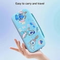 thumbnail image 5 of Cute Switch Carrying Case For Nintendo Switch Oled, Kawaii Hard Shell Portable Travel Carry Case With 12 Game Card Slots, Inner Protective (blue), 5 of 5