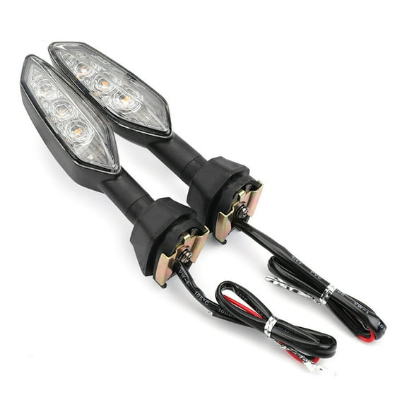 2pcs Front/rear LED Turn Signal Lights Motorcycle 12V Retrofit Light Compatible for Kawasaki Z900 Z650 ModelsTransparent