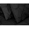thumbnail image 4 of Chezmoi Collection Berlin Black Pinch Pleat King Comforter Set, 3-Piece, Soft Pintuck, Lightweight All Season Microfiber Bedding, 4 of 9