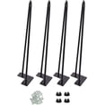 thumbnail image 3 of Rawiri Patas de mesa de 4 pulgadas, juego de 4, patas de mesa de metal para muebles de bricolaje, perfectas para armarios, armarios, gabinetes de TV, cajones, mesita de noche, vienen con protección, 3 of 8