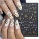 thumbnail image 1 of 4 Sheets Sun Star Nail Art Stickers Bronzing Moon Nail Decals 3D Self-Adhesive Heart Nail Stickers Rose Gold Sliver Starlight Moon Star Nail Designs S, 1 of 4