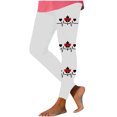thumbnail image 3 of Jinhomg 2024 Fall Fashion Leggings for Women Cute Maple Leaf Printed Patriotic Yoga Pants High Waist Stretch Leggings Casual Athletic Jogger Pants White XXL, 3 of 6