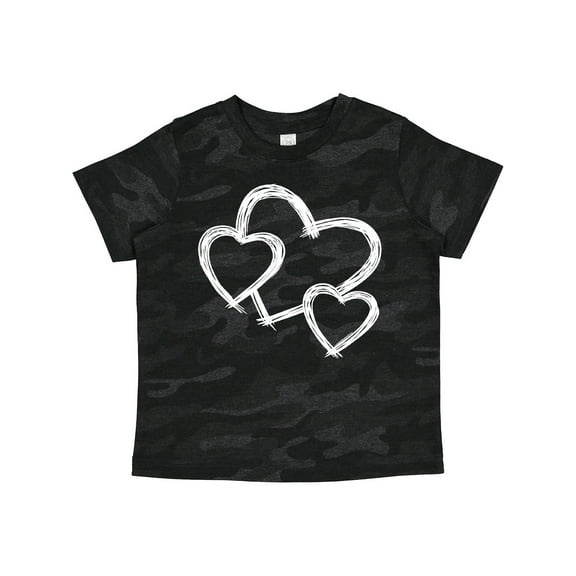 Inktastic Three White Hearts Boys or Girls Toddler T-Shirt