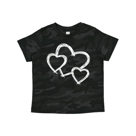 

Inktastic Three White Hearts Gift Toddler Boy or Toddler Girl T-Shirt