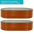 thumbnail image 6 of Sunnydaze 79" x 40" x 32" Oval Brown Steel Stackable Outdoor Raised Garden Bed, 6 of 12