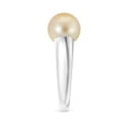 thumbnail image 3 of Angara Solitaire Golden South Sea Cultured Pearl Dome Ring in 14K White Gold for Women | June Birthstone Jewelry for Her, 3 of 8