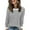 #+002Gray, variant on Hogleaql Long Sleeve Shirts for Women Crew Neck Tunic Comfortable 2025 Fall Tops Solid Color Loose Trendy Tees Lightweight Pullover Blouses Leopard Print S