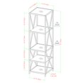 thumbnail image 2 of Metal X Tower Bookshelf with Wood Shelves - Reclaimed Barnwood, 2 of 7