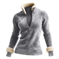 thumbnail image 2 of Xdegoge Womens Oversized Sweatshirts Fleece Pullover Long Sleeve Tunic Tops Fuzzy Sherpa Casual Warm Sweatshirt Winter Trendy Comfy Outfits 2025, 2 of 8