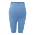 thumbnail image 4 of Riforla Workout Leggings for Women Everyday Use High Waisted Maternity Pants Solid Color Spring Summer Casual Outfits Capri Length Womens Pants Light Blue M, 4 of 6