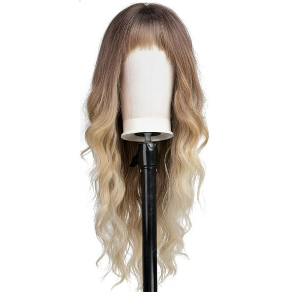 WEIWEIGG Wig Hair Bundle, Women's Change Long Curly Hair Fiber Headgear Water Shape Full of Personality Long Water Wavy Wig Hair Accessories