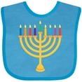 thumbnail image 3 of Inktastic Hanukkah Menorah Candles Boys or Girls Baby Bib, 3 of 4