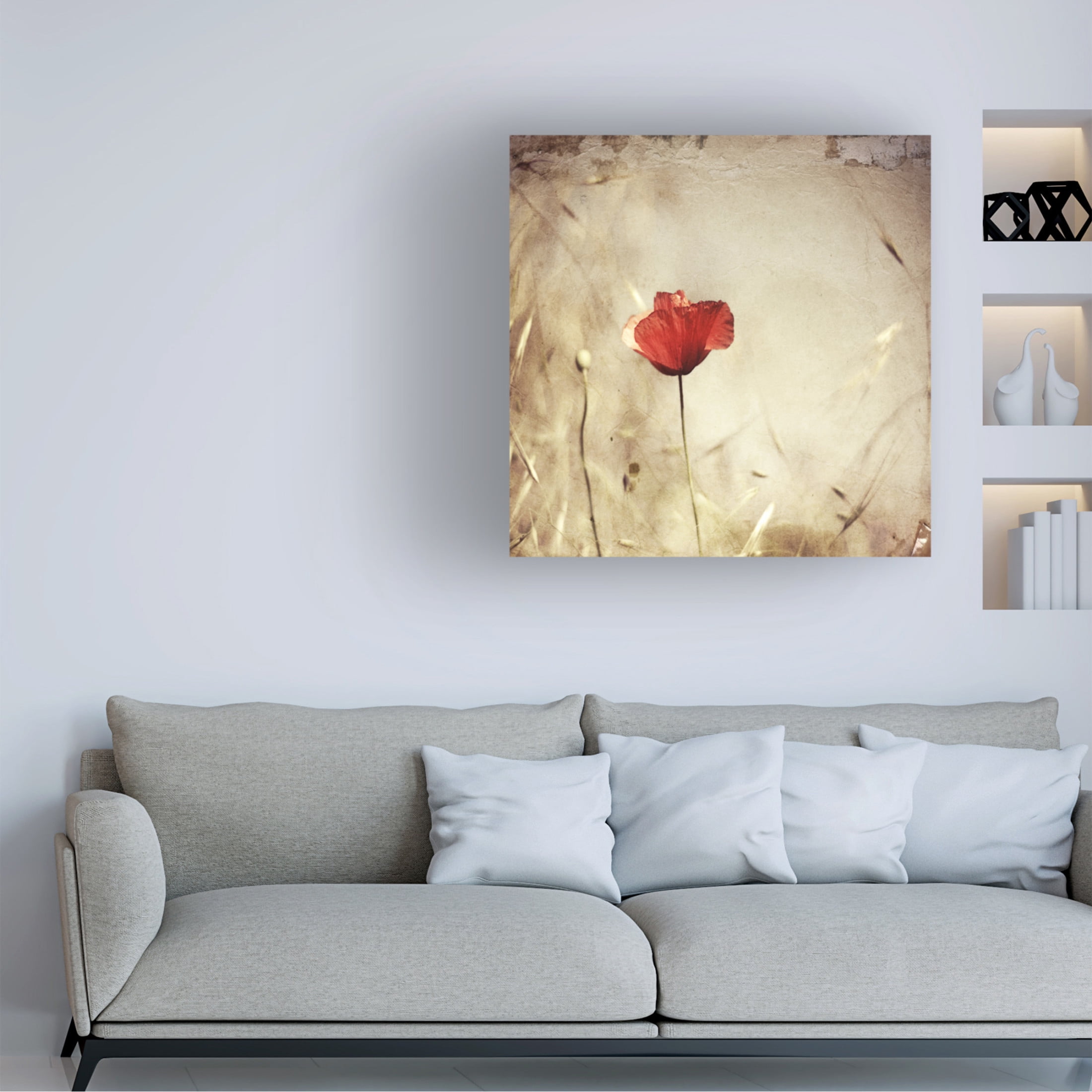 Canvas Wall Art - Ala Pneuma 'Alone' Wall Art for Living Room, Bedroom, or Office Décor by Trademark Fine Art - 18 x 18 Inches