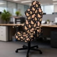 thumbnail image 4 of SCRAWLGOD Capybara Flower Print Gaming Chair Cover for Cats Stretchable Washable Furniture Protector Non Slip Stain Resistant Office Chair Slipcover with Armrest Covers, 4 of 9