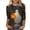 2, variant on Halloween Shirts for Women Crewneck 3/4 Length Sleeve Tops Witch Pumpkin Tunic Blouse Cute Graphic Halloween Costume Holiday Party Loose Casual Tshirt