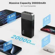 A2651 NOBIS Portable Power Bank 20000mAh, 35W Portable Charger, Battery Pack Fast Charging, PD3.0 QC4.0 Phone Battery Pack with LED Display for iPhone 16 15 14, Galaxy, Tablet, Switch, etc