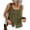 Army Green |#4, variant on Women Summer Boho Lace Tie Front Tank Beach Vacation Top Button Down Sleeveless Cardigan Crop Y2k Tops Clothes 2026 Dark Blue M