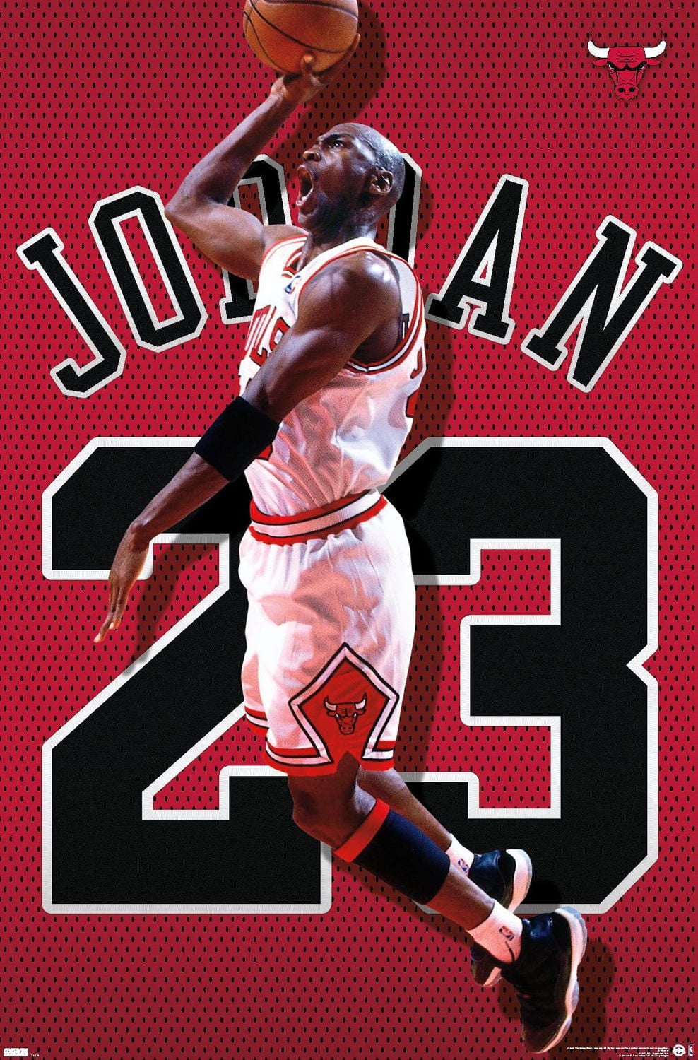 Michael Jordan - Jersey Wall Poster, 22.375" x 34" Framed