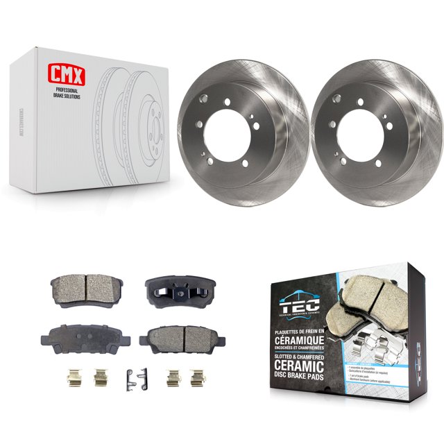 Transit Auto Rear Disc Brake Rotors and Ceramic Pads Kit for Car Mitsubishi Lancer Outlander K8T-101763