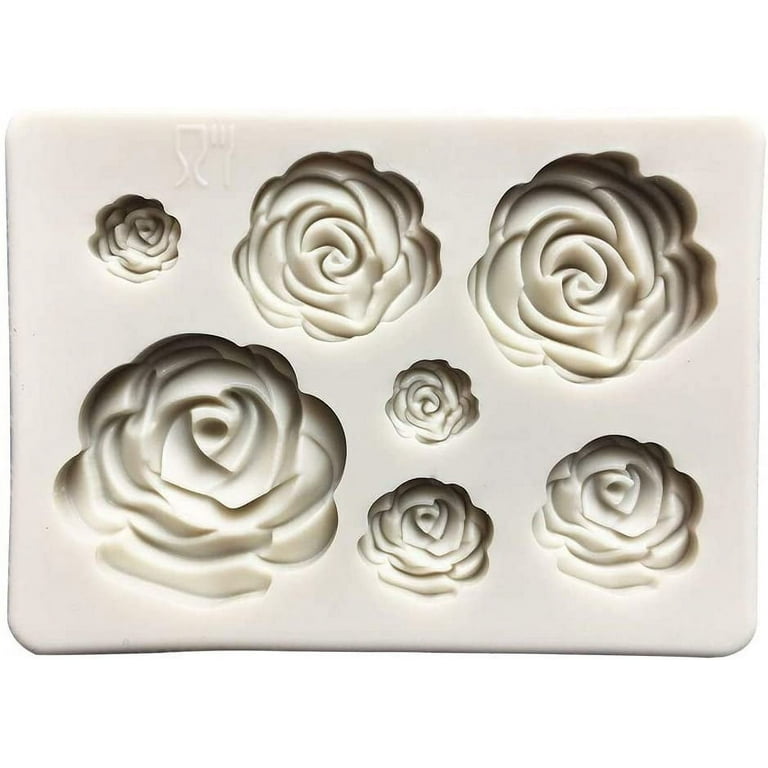 FLEXARTE Mini 3D Roses Flower Silicone Mold Spring Mold