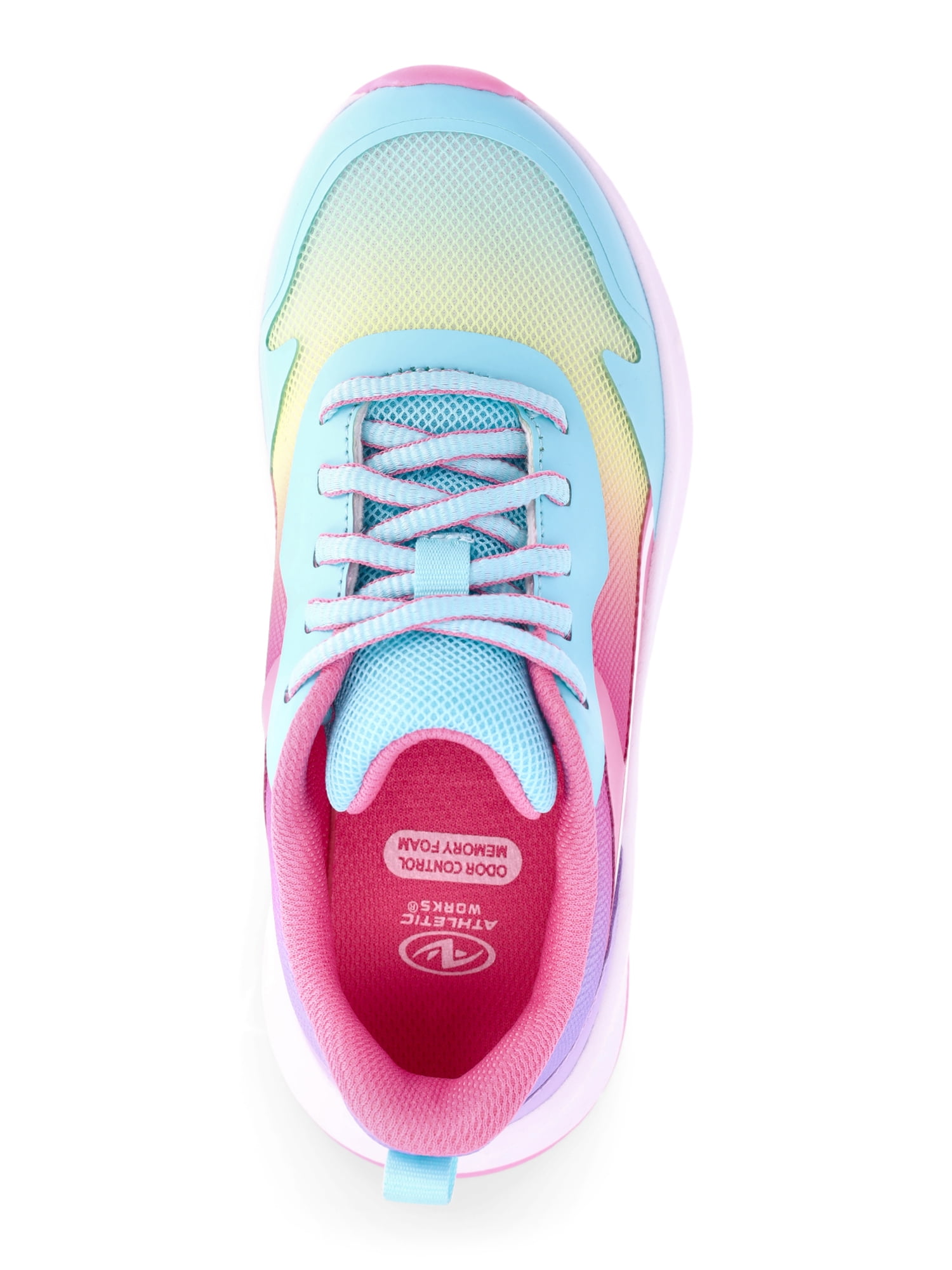 Athletic Works Little Girl & Big Girl Mesh Jogger Lace Up Sneakers