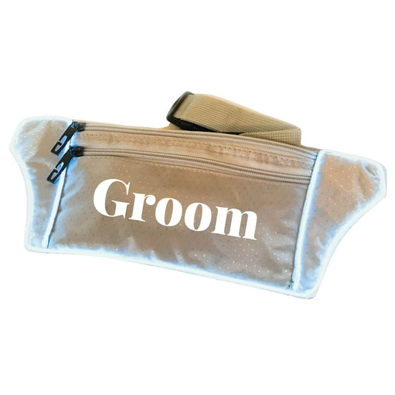 Groom Silver Light Up Fanny Pack - Customized - 5 Colors - FREE Shipping - Bachelor Hip Pack - Groom Outfit - Personalized Best Man Gift
