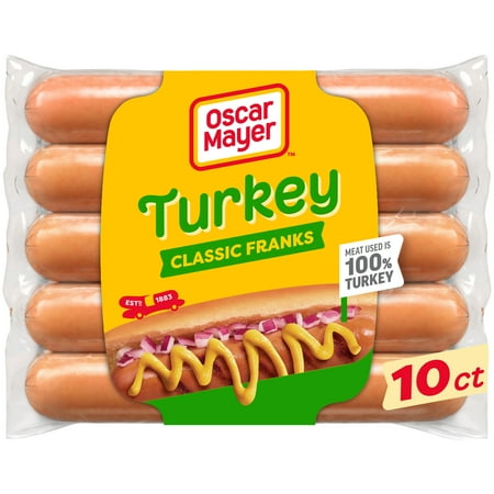 Oscar Mayer Turkey Franks Hot Dogs, 16 oz, 10 Count Pack