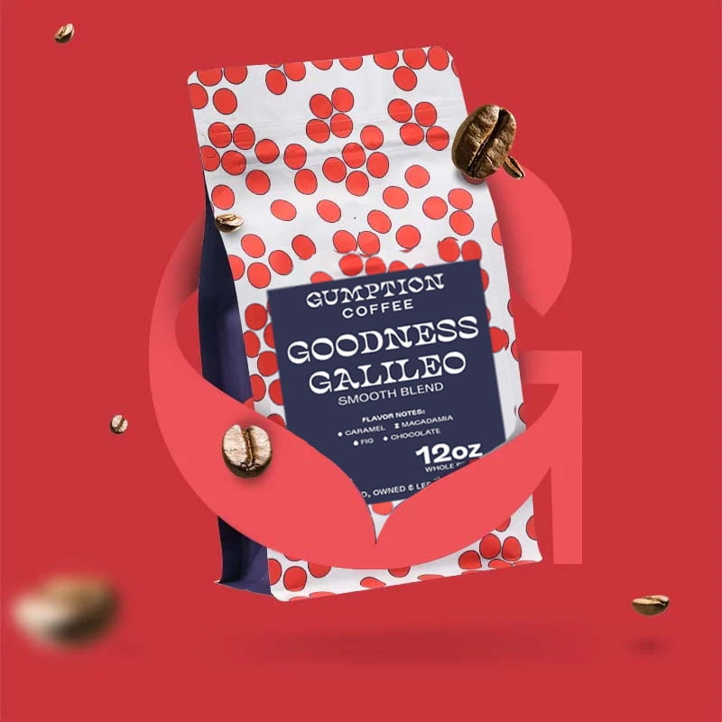 Gumption Coffee | Goodness Galileo - Bold Blend | Whole Bean Specialty Coffee | 16oz